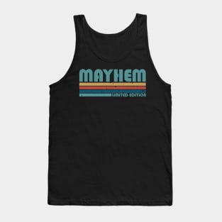 Vintage Proud Mayhem Name Personalized Birthday Retro Tank Top